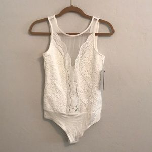 Lulus Cali Cantina White Lace Bodysuit